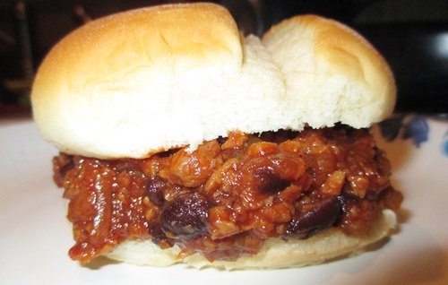 vegetarian barbecue sandwich ready to eat